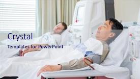  Presentation with medical renal - Colorful presentation design enhanced with currency concept painted green credit backdrop and a light gray colored foreground