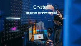  Presentation with performer - Amazing presentation design having male performer songs in audio backdrop and a ocean colored foreground