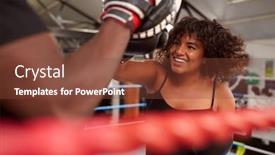  Presentation with personal training - Amazing slides having male-personal-trainer-sparring backdrop and a tawny brown colored foreground