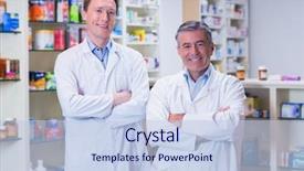 Presentation with contraception and pharmacy - Colorful PPT layouts enhanced with male pharmasict - smiling pharmacists standing with arms backdrop and a  colored foreground