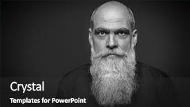  Presentation with beard - Presentation with male portrait with long beard background and a dark gray colored foreground