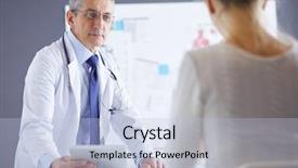  Presentation with doctor office - PPT layouts featuring infertility - doctor man with patient background and a light blue colored foreground