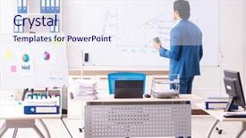  Presentation with sales - Amazing theme having male sales analyst in front backdrop and a  colored foreground