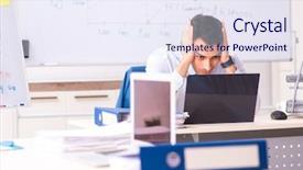  Presentation with sales - Amazing slide deck having male sales analyst in front backdrop and a  colored foreground