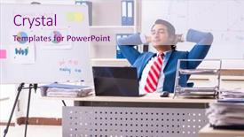  Presentation with tyre spares sales tires - Cool new slide deck with male sales analyst in front backdrop and a sky blue colored foreground