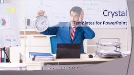  Presentation with sales management 7th edition darlymple cron - Audience pleasing PPT theme consisting of male sales analyst in front backdrop and a sky blue colored foreground