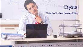  Presentation with tyre spares sales tires - Slides enhanced with male sales analyst in front background and a  colored foreground