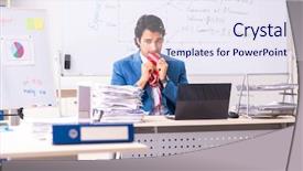  Presentation with sales contest launch - Presentation theme having male sales analyst in front background and a  colored foreground