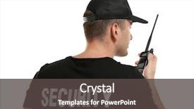  Presentation with security guard - Amazing theme having male security guard isolated backdrop and a dark gray colored foreground