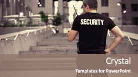  Presentation with security guard - Amazing theme having male security guard outdoor backdrop and a coral colored foreground