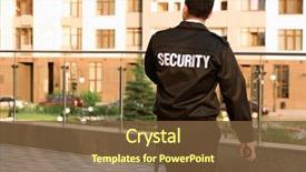  Presentation with security guard - Audience pleasing theme consisting of male security guard outdoors backdrop and a tawny brown colored foreground