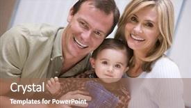  Presentation with father - Colorful presentation theme enhanced with male sfertilization - mother and father with young backdrop and a violet colored foreground