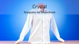  Presentation with background - Presentation theme enhanced with male shirt against gradient background background and a light blue colored foreground