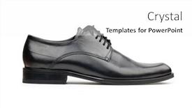 Presentation with fashion shoes - Theme featuring male-shoes-in-fashion-concept background and a white colored foreground