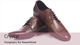  Presentation with shoes - Slide set featuring male shoes isolated background and a  colored foreground