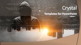  Presentation with privacy - Beautiful slide deck featuring male silhouettes - protect your privacy backdrop and a gray colored foreground