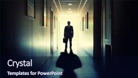  Presentation with businessman standing on maze - Slide deck having male silhouettes - silhouette of businessman standing background and a wine colored foreground