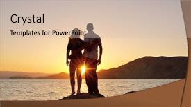  Presentation with luxury nature couple - Amazing presentation design having happy new year 2016 and christmas background with wood and carved by snowflakes lantern deer backdrop and a red colored foreground