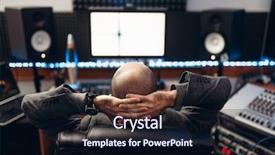  Presentation with communication and control engineering - Slides featuring male sound engineer at remote background and a wine colored foreground