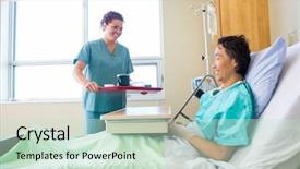  Presentation with male nurse - Amazing presentation having male surgery - happy mid adult nurse bringing backdrop and a soft green colored foreground