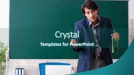  Presentation with behavior management in the classroom - Beautiful presentation theme featuring male teacher drinking backdrop and a ocean colored foreground