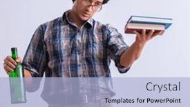  Presentation with teacher - Presentation featuring male-teacher-drinking background and a  colored foreground