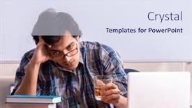  Presentation with classroom - Slides consisting of male-teacher-drinking and a  colored foreground