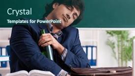  Presentation with classroom - Slide deck with male-teacher-drinking background and a ocean colored foreground