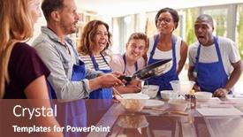  Presentation with pancake - PPT layouts featuring male-teacher-flipping-pancake background and a red colored foreground