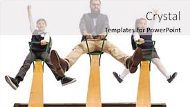  Presentation with seesaw - Presentation theme with male-teacher-playing background and a light gray colored foreground