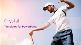  Presentation with motion - Beautiful presentation design featuring male-tennis-player-in-action backdrop and a pink colored foreground