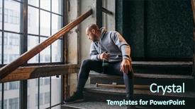  Presentation with baseball cards - Amazing PPT theme having male theif with baseball bat backdrop and a wine colored foreground