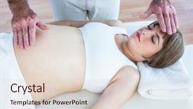  Presentation with reiki - Amazing presentation theme having male therapist at health center backdrop and a lemonade colored foreground