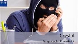  Presentation with male nurses day - Slide set enhanced with male-thief-in-balaclava background and a light gray colored foreground