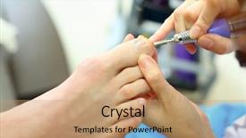  Presentation with beauty salon - Audience pleasing presentation theme consisting of male toes by special machine backdrop and a coral colored foreground