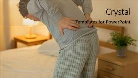  Presentation with low back - PPT layouts with senior male with low back background and a coral colored foreground