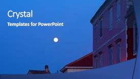  Presentation with port - Slides with mali - old port at night stari background and a teal colored foreground