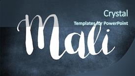  Presentation with blackboard - Presentation enhanced with mali written on a blackboard background and a ocean colored foreground