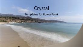  Presentation with los angeles - Presentation having malibu beach with motion blur background and a light blue colored foreground