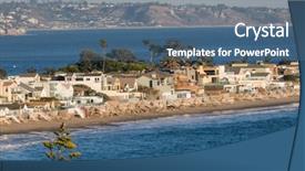  Presentation with nursing homes - Audience pleasing PPT theme consisting of malibu colony ocean front homes backdrop and a ocean colored foreground