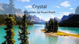  Presentation with spirit - PPT theme having maligne lake jasper canada background and a light blue colored foreground