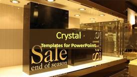  Presentation with boxes - Beautiful theme featuring mall advertising - two boxes for sale ad backdrop and a tawny brown colored foreground