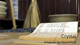  Presentation with chinese - Slide set with mall asia - close up of chinese old background and a coral colored foreground