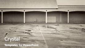  Presentation with parking lot - Cool new presentation theme with mall black and white platinum backdrop and a gray colored foreground