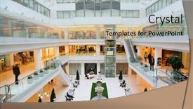  Presentation with interior - Presentation theme consisting of modern shopping mall people - shop interior background and a light gray colored foreground