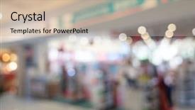  Presentation with middle east dubai mall shopping - Slide deck consisting of mall shallow depth of focus background and a  colored foreground