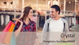  Presentation with mall - Beautiful PPT theme featuring simlpy - couple - man and woman backdrop and a  colored foreground