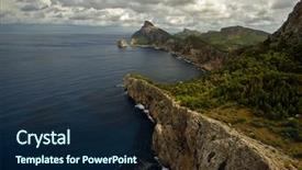  Presentation with african landscape ethiopia - Presentation design with mallorca landscape background and a navy blue colored foreground