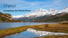  Presentation with connecting - Colorful presentation theme enhanced with maloja-region-collection-of-beatiful backdrop and a light blue colored foreground