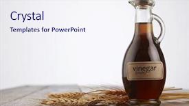  Presentation with wooden - Colorful theme enhanced with malt vinegar on the wooden backdrop and a sky blue colored foreground